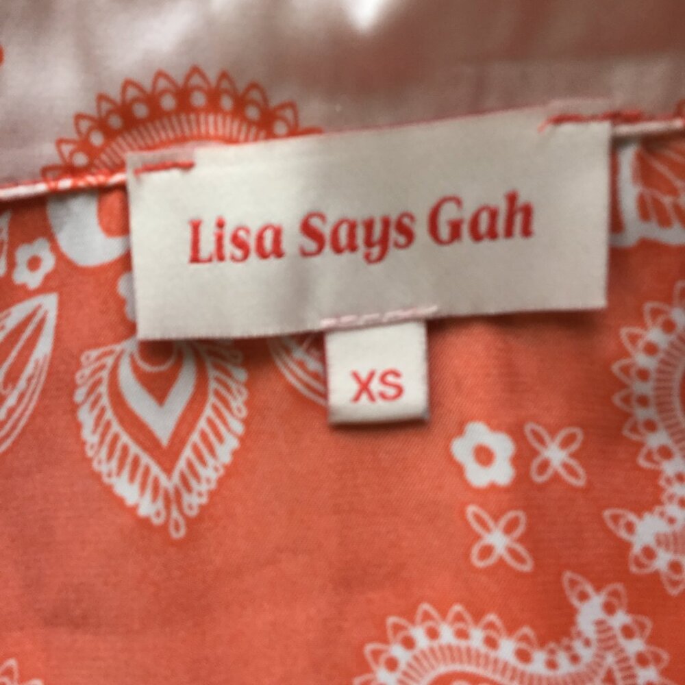 Lisa Says Gah Alyssa Orange Top AND Pant Lounge Set xs - Picture 6 of 13